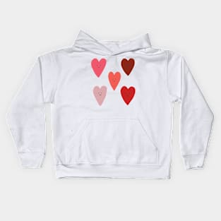 Positive and cute hand drawn smiley hearts Kids Hoodie